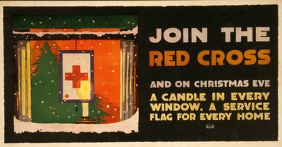 赤十字社のパブのためのクリスマス募金ポスター。 1917-18 作： L.N. Britton