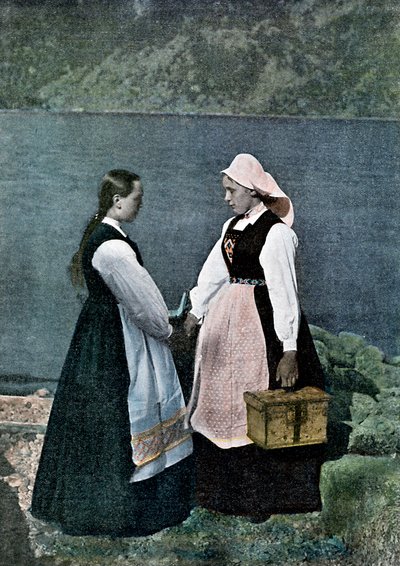 郵便配達員、ソグナフィヨルデン、ノルウェー、1890年頃 作： L Boulanger