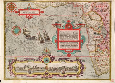 ギニア海岸、マニコンゴ、喜望峰までのアンゴラ海図 作： L. Davis
