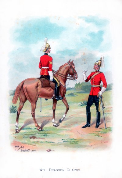 第4竜騎兵衛兵、1915年。 作： L. E. Buckell