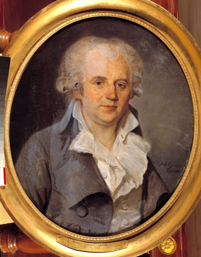 ジョルジュ・ジャック・ダントン（従来の弁護士）の肖像（1759年～1794年） 8月12日 作： L. L. Schilly