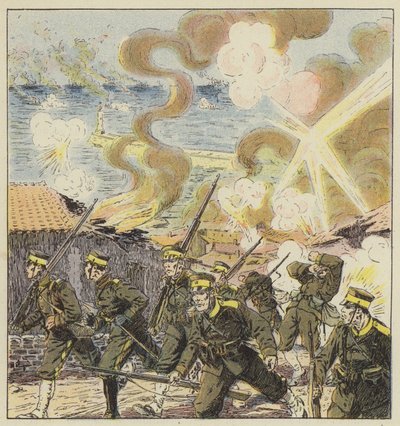 ウラジオストクのロシア艦隊によるゲンサン爆撃 作： L. Malespine