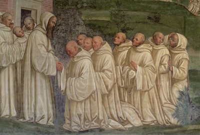 聖ベネディクトの生涯からのベネディクト会の修道士たち 作： L. Signorelli