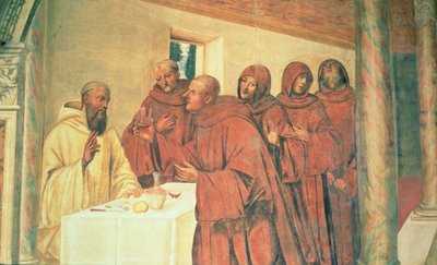 聖ベネディクトの生涯からの聖体拝領 作： L. Signorelli