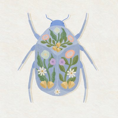 春に咲くカブトムシ、2023年（デジタル） 作： Lady Ann de Borja