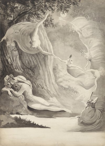 羊飼いの夢、1820年頃 作： Lady Georgina North