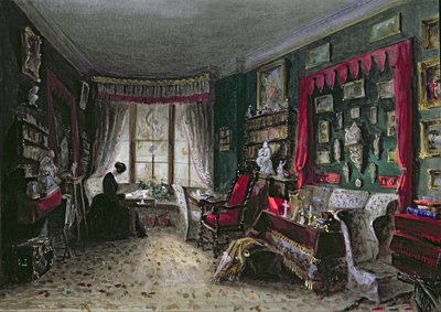 1849年ロンドンのシッティングルーム 作： Lady Honoria Cadogan