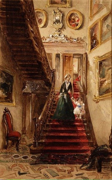 階段、グリムストーン（水彩画） 作： Lady Honoria Cadogan