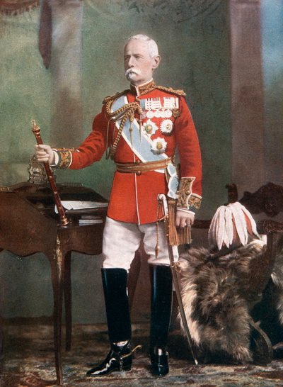 1902 年、南アフリカの軍隊の最高司令官、ロバーツ元帥。 作： Lafayette