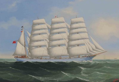 満帆の「アッチナシー号」 / The four-masted barque 