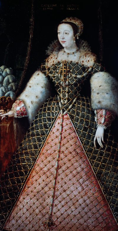 ヴァロワ王アンリ2世の妃、カトリーヌ・ド・メディチの肖像 1547-59年頃（油彩・キャンバス 作： Amadeo (after) Modigliani