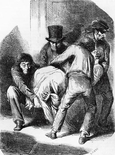 オノレ・ド・バルザック（1799-1850）の小説『ランジェ公爵夫人』の挿絵（『人間喜劇』全集より）、Laisneのエングレーヴィング。 作： Laisne Laisne