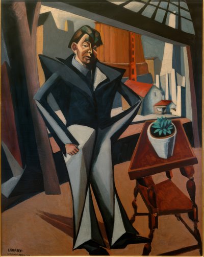 窓辺の男 作： Lajos Tihanyi