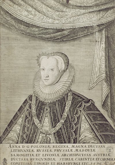 アンナ・ハプスブルク（1573-98）ポーランドの女王、1596 作： Lambert Cornelis
