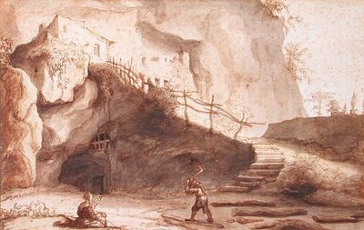 ロワール地方ソミュールの岩窟住居 作： Lambert Doomer