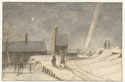 アルクマールの上の尾の星、1681 年 作： Lambert Doomer
