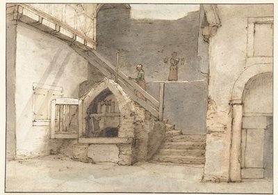 バッハラッハの城壁にある井戸 作： Lambert Doomer