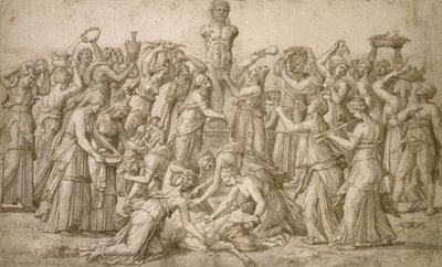 プリアポスへの犠牲、1540年（ペンとビストル） 作： Lambert Lombard