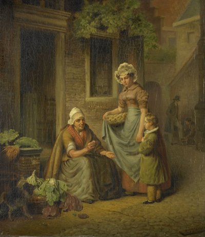 野菜売りの女 作： Lambertus Johannes Hansen