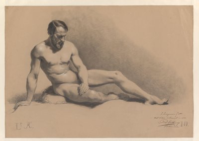 着席男性ヌード 作： Lambertus Lingeman