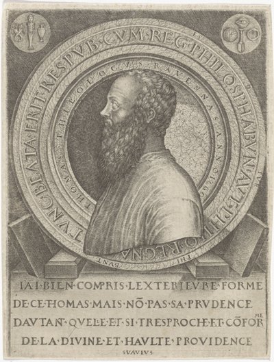 Portret van philologist Thomas van Ravenna 作： Lambertus Suavius