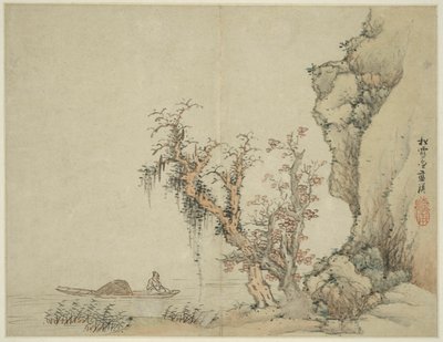 古代の巨匠のスタイルの風景：Songxuezhai Lan Ying 作： Lan Ying