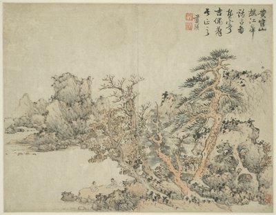 古代の巨匠のスタイルの風景: 王蒙 (c. 1308-1385) の後 作： Lan Ying