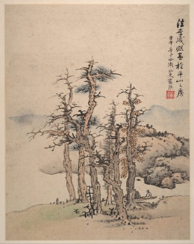 歌と元のマスターの後の風景、1642年。 作： Lan Ying