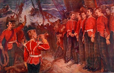 バーケンヘッド号の沈没事故（1852年2月25日）（フォトリソグラフ 作： Lance Calkin