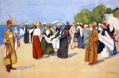「バーゲンハンティング」、1908年。 作： Lance Thackeray