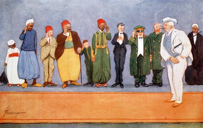 「別れの客」、1908年。 作： Lance Thackeray