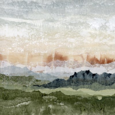 重なり合う山々の抽象画 作： Lara Eckerman
