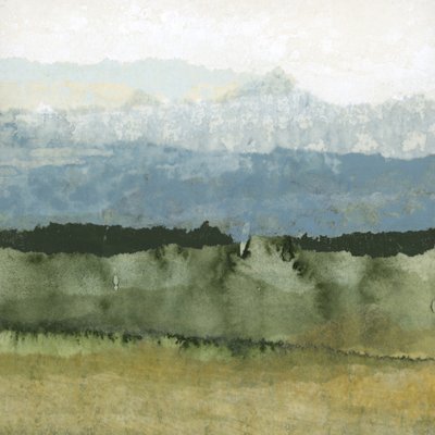 霧のかかった緑の風景 作： Lara Eckerman