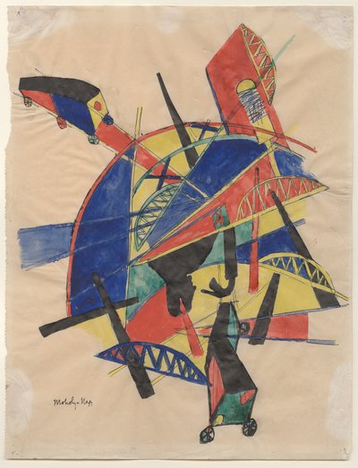 橋、1920-21 作： Laszlo Moholy Nagy