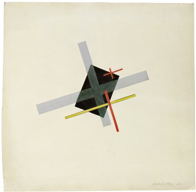 ブラックセンターとのコラージュ、1922年 作： Laszlo Moholy Nagy