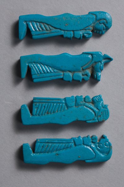 ホルスの4人の息子のお守り、末期（ファイエンス） 作： Late Period Egyptian