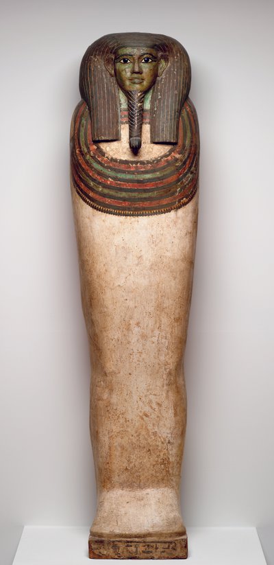 ホランクの棺、紀元前700年頃（木、ジェッソ、ペンキ、黒曜石、方解石、青銅） 作： Late Period Egyptian