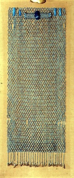 紀元前600年以降の葬祭用ビーズネット（ファイエンス） 作： Late Period Egyptian