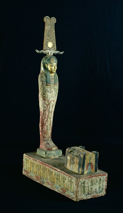 Ptah-Sokar-Osirisの葬儀像（塗装木材） 作： Late Period Egyptian