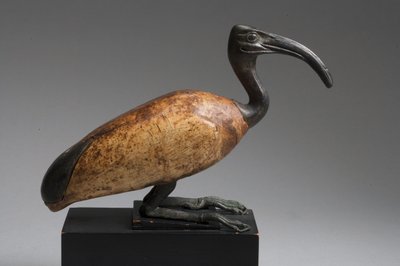 アイビス（ブロンズ＆ウッド 作： Late Period Egyptian