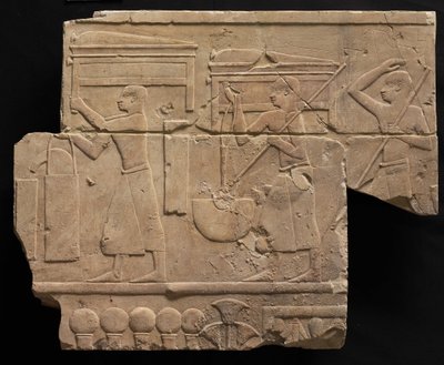 墓装備のある男性、紀元前667-647年 作： Late Period Egyptian