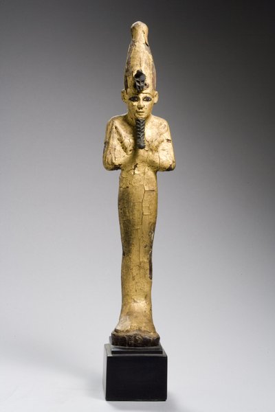 オシリス 王朝時代後期、前664～332年（金木にブロンズ象嵌 作： Late Period Egyptian