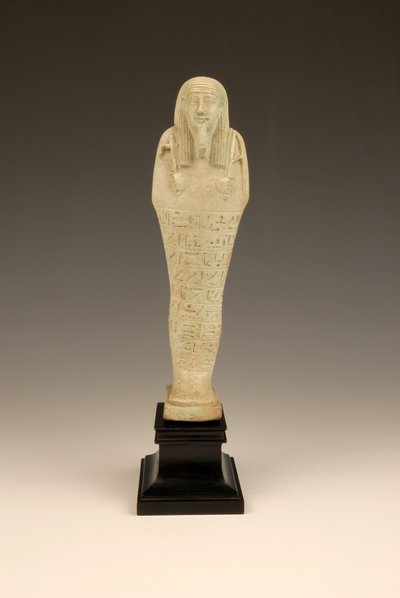 イモテプのシャブティ、紀元前380〜342年（ファイアンスと緑釉） 作： Late Period Egyptian