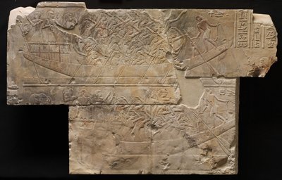 女性の哀悼者との2つのボート、紀元前667〜647年 作： Late Period Egyptian