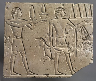 2つの供物持参人、紀元前667年〜647年 作： Late Period Egyptian