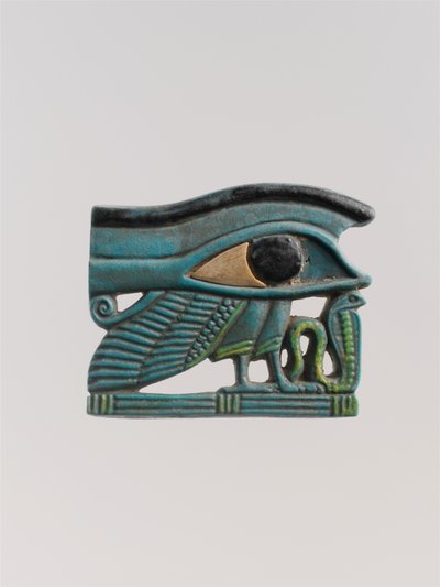 ウェジャット・アイ・アミュレット 紀元前525～332年（グリーンファイアンス 作： Late Period Egyptian