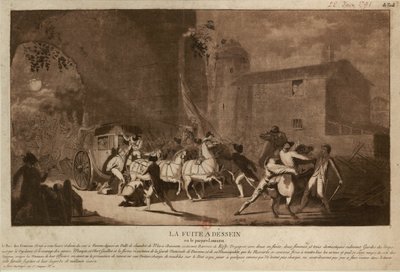 ヴァレンヌへの逃避 ヴァレンヌへの逃避、1791年。 作： Laurent Guyot
