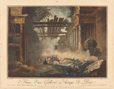ローマの古代ギャラリーの廃墟 作： Laurent Guyot after Hubert Robert