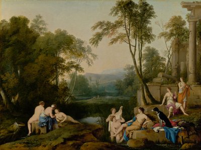 風景の中のダイアナと彼女のニンフ、1644 作： Laurent de la Hyre