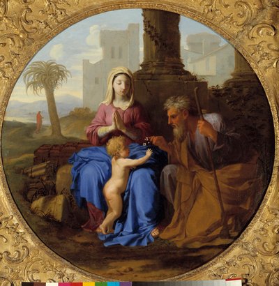 聖母子と聖ヨセフの図 ローラン・ド・ラ・ハイレ（1606-1656）作 作： Laurent de la Hyre